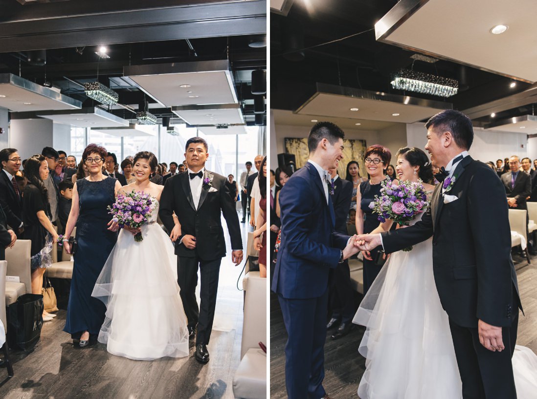 Bride walking down the aisle | Arcadian Loft Wedding, Toronto | EIGHTYFIFTH STREET PHOTOGRAPHY