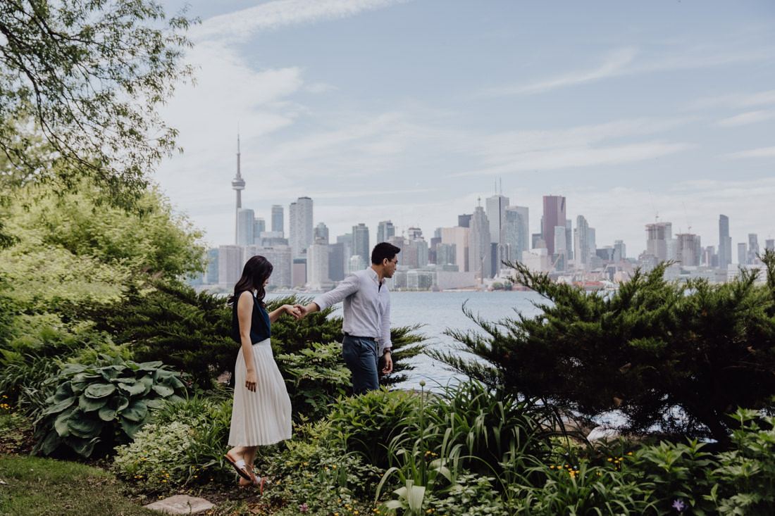 Toronto Skyline Engagement photo | Wards Island | Toronto Wedding Photographer | EightyFifth Street Photography