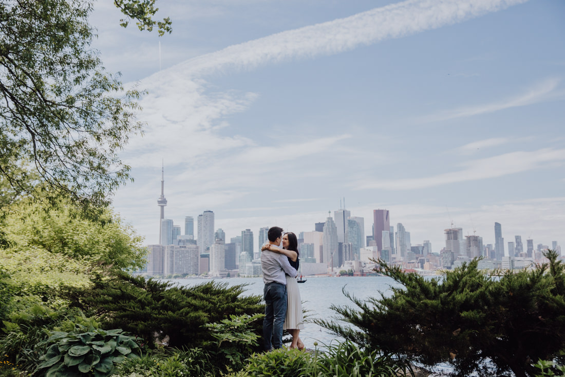 Best spot for photos of Toronto Skyline | Wards Island Engagement | Toronto Wedding Photographer | EightyFifth Street Photography