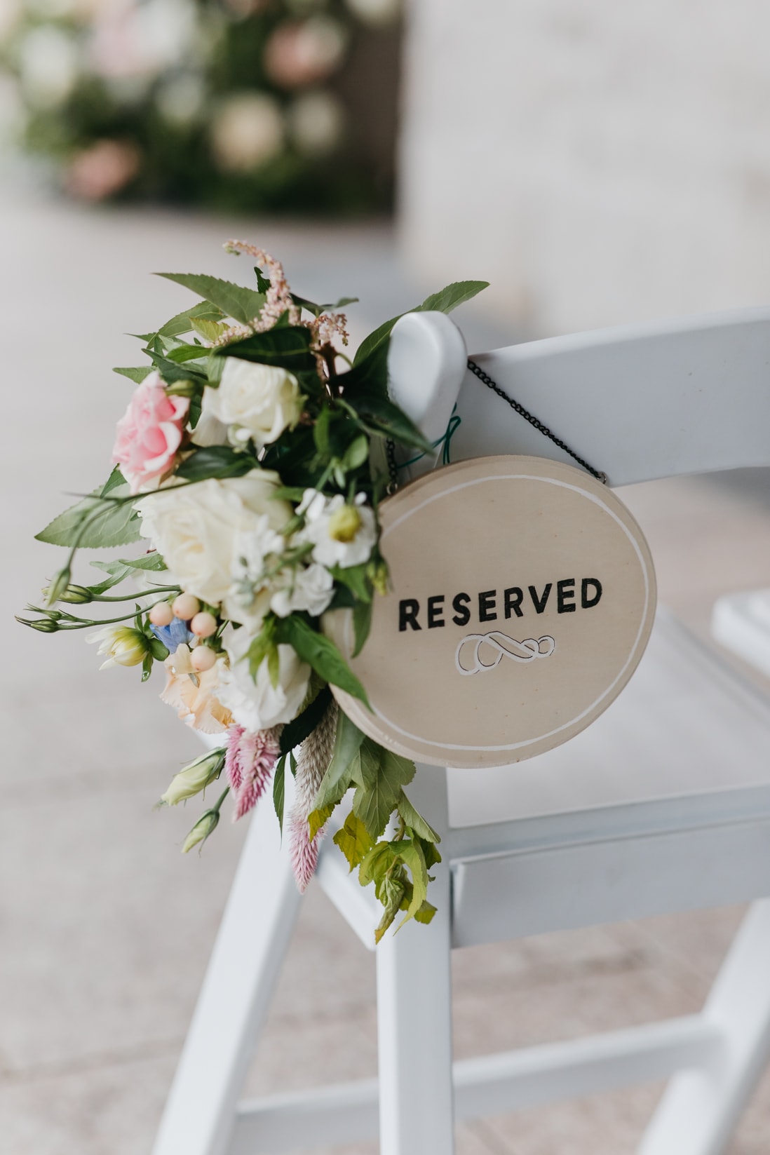 wedding ceremony reserved sign eightyfifth street photography